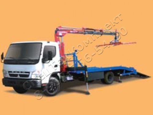 Автоэвакуатор FUSO FE85D с КМУ